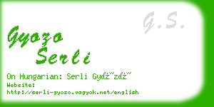 gyozo serli business card